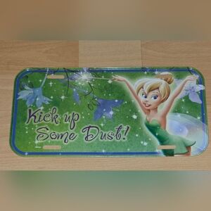 Disney Tinker Bell Novelty License Plate With The Phrase "Kick Up Some Dust!"